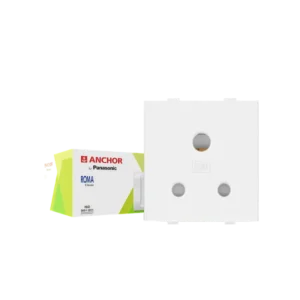 Anchor Roma 3 Pin Socket, 2 Module, White